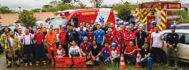 Bombeiros Civis fazem Simulado/Simulacro em Prédio da ANVISA